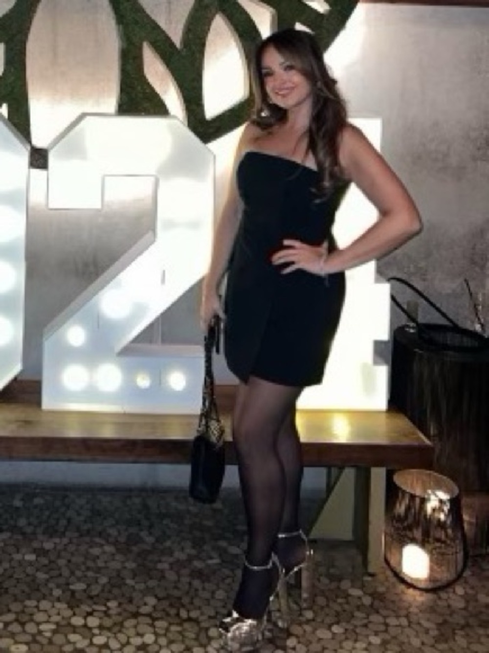 H&M Strapless Black Double-Breasted Mini Dress